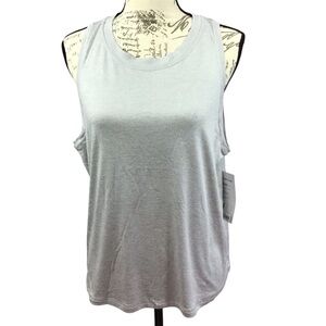 Athleta Uptempo Light Gray Muscle Tank